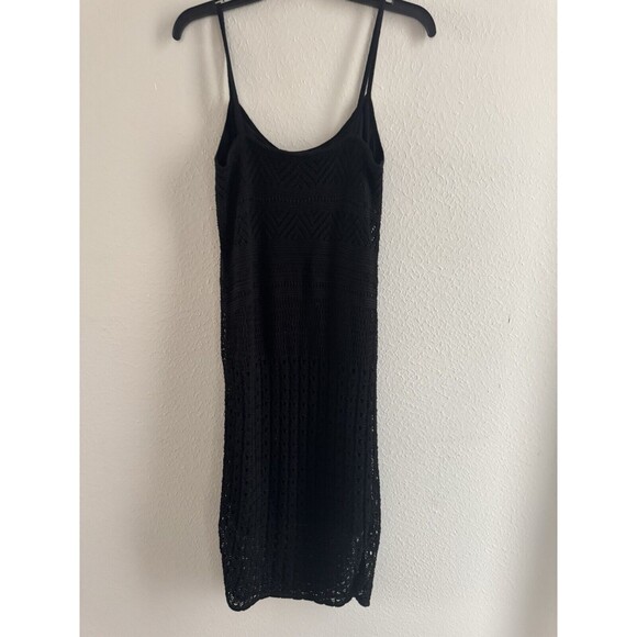 Ralph Lauren Women's Pointelle Knit Linen Blend Dress Black Size Medium NWT $225 - Picture 8 of 16